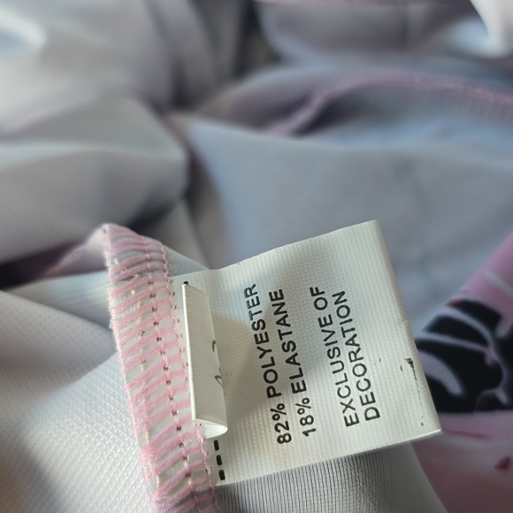 Pink Feather Print Tankini Set Size XL NwOT - Picture 10 of 11